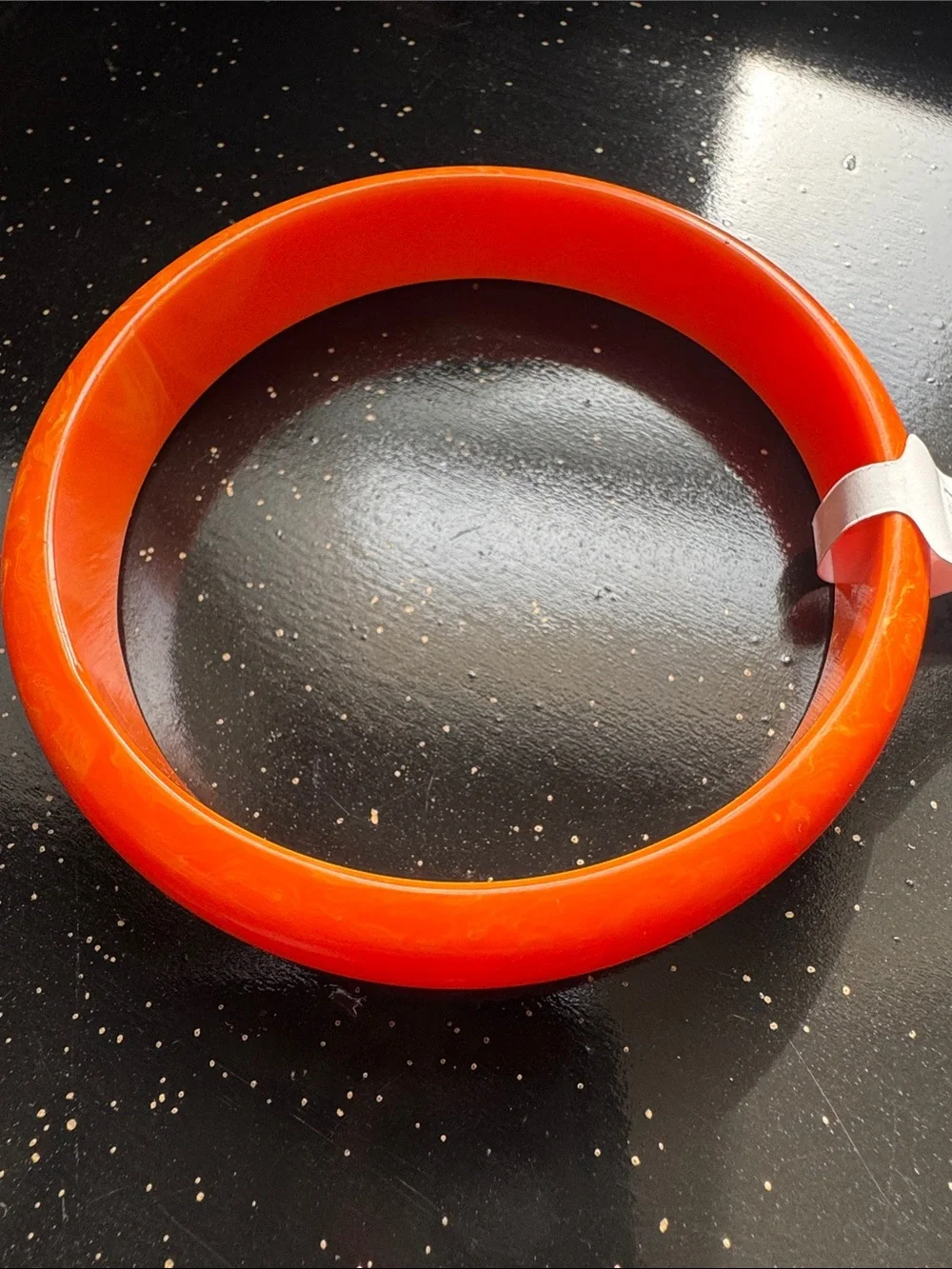 Orange Tangerine Bakelite Bangle Bracelet